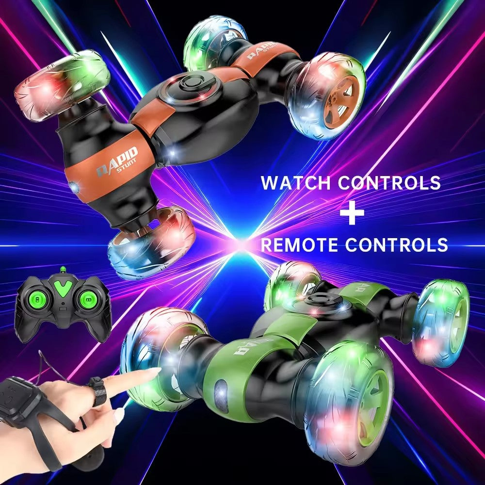 Multi Functional RC Stunt with Black Watch Rapid Stunt Green/ Orange