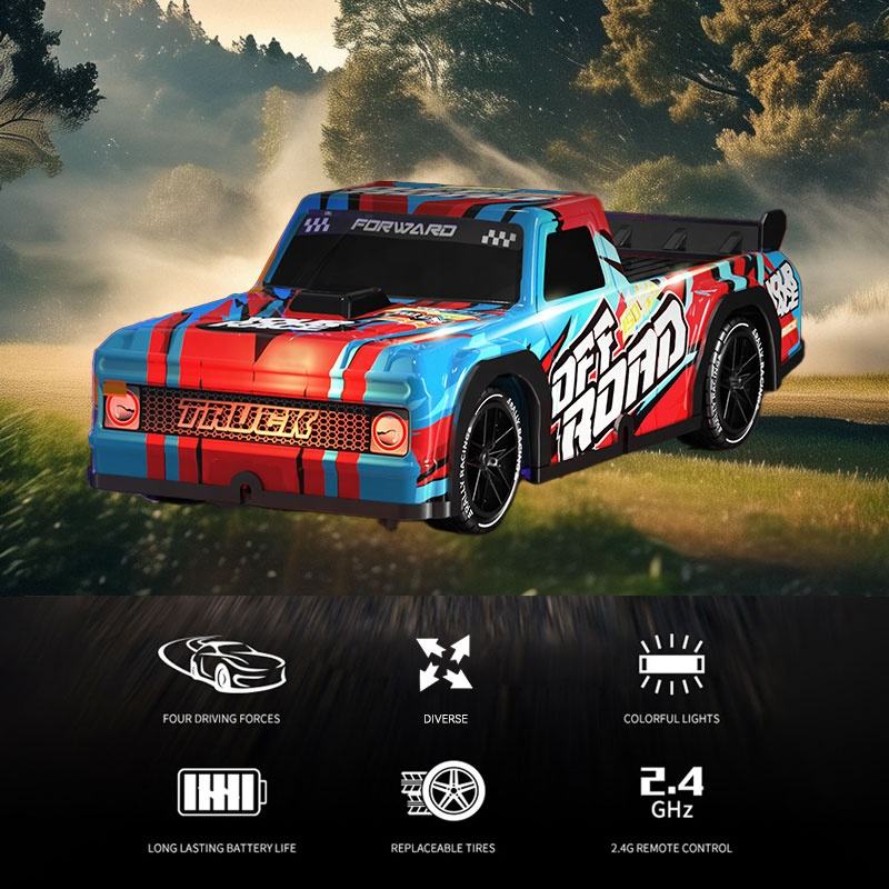 1:16  RC Drfit Stunt Car Red Orange Blue Colours