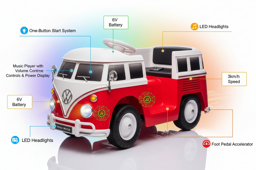 Volkswagen 6V4.5AH*1 Licensed Ride on Car 390#*1 Motor  3km/h Speed