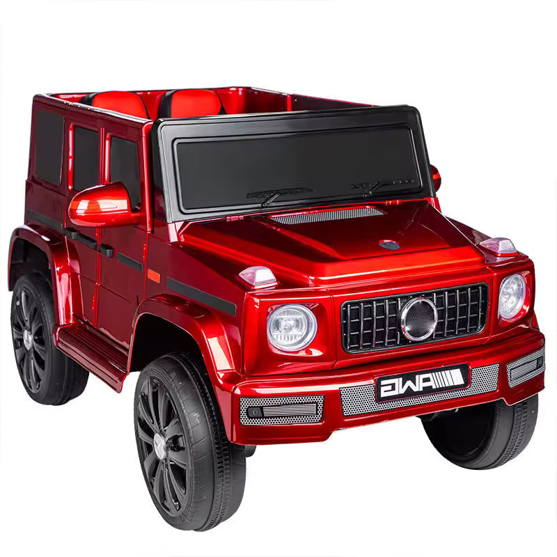 AMG Mercedes UTV Luxury Ride on Car 12 Volts 380 4x 4 Motor 2 Seater Red Painted  Leather Seats Birthday Gift Christmas Gift