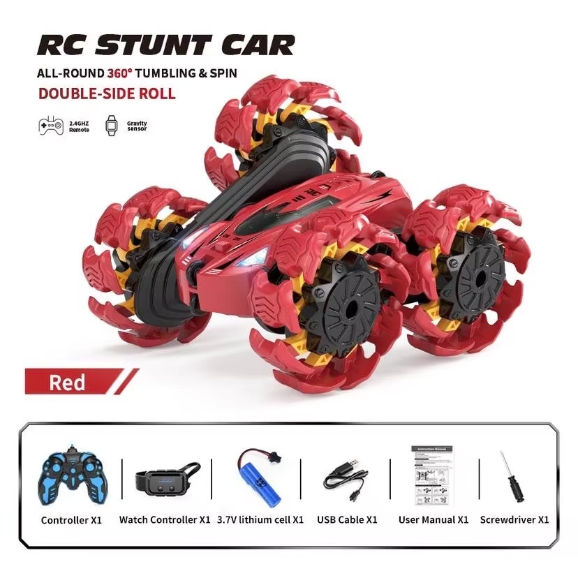 RC Stunt Car Double Side Roll (hand  remote control+gravity induction  watch)