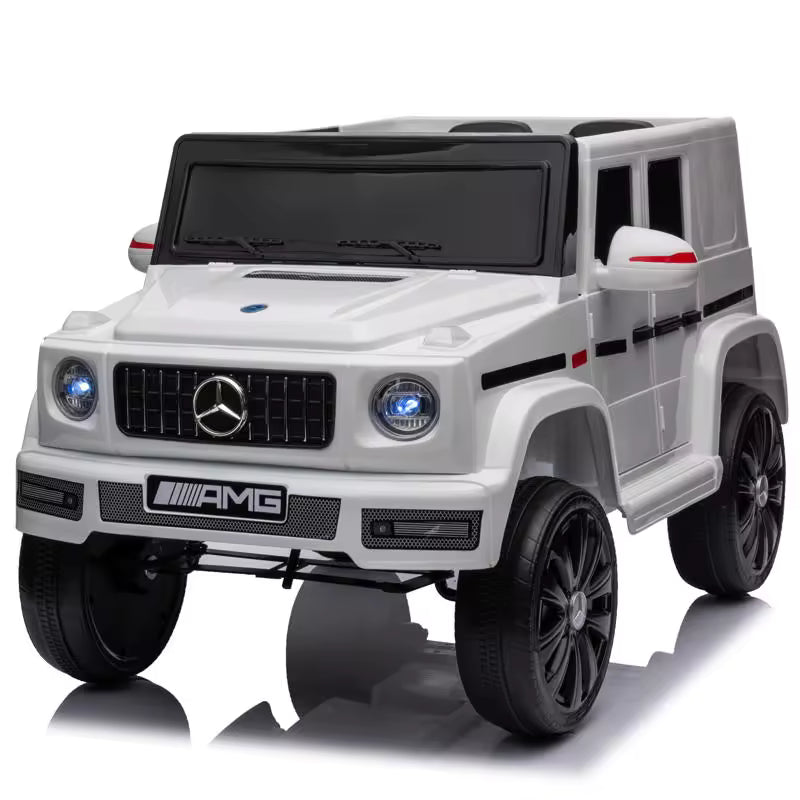 AMG Mercedes UTV Luxury Ride on Car 12V 4WD 380 4x4 Motor 7AH Battery 4 Shock absorption Bluetooth Leather Seats Birthday Gift 2 Seater