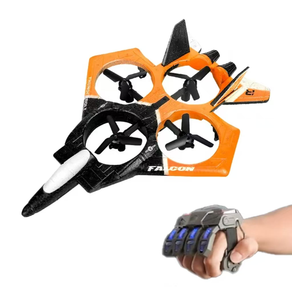 Combat Aircraft with Wrist Control Grey Colour Wrist Remote
