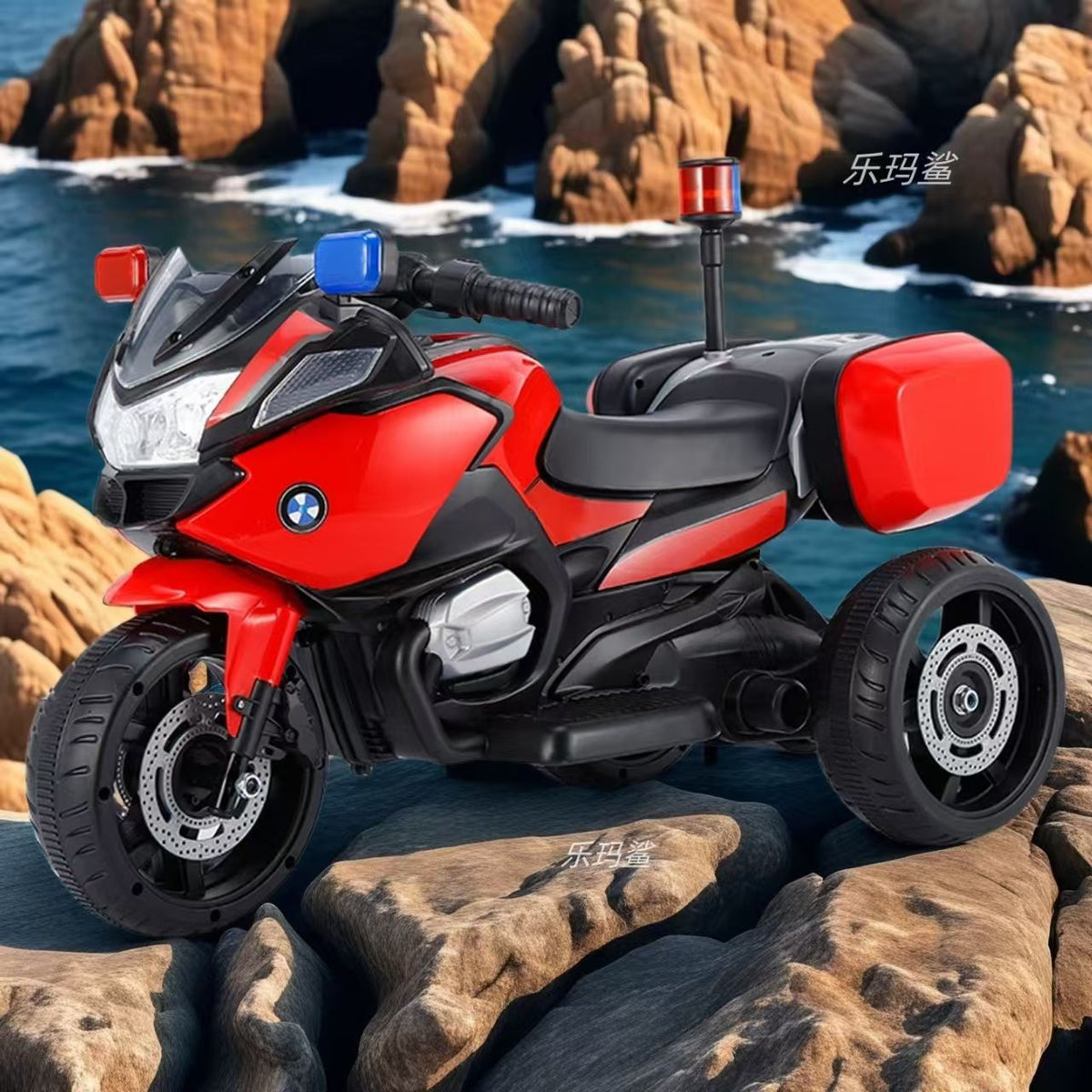 Police Three Wheel Kids Ride on Motorbike