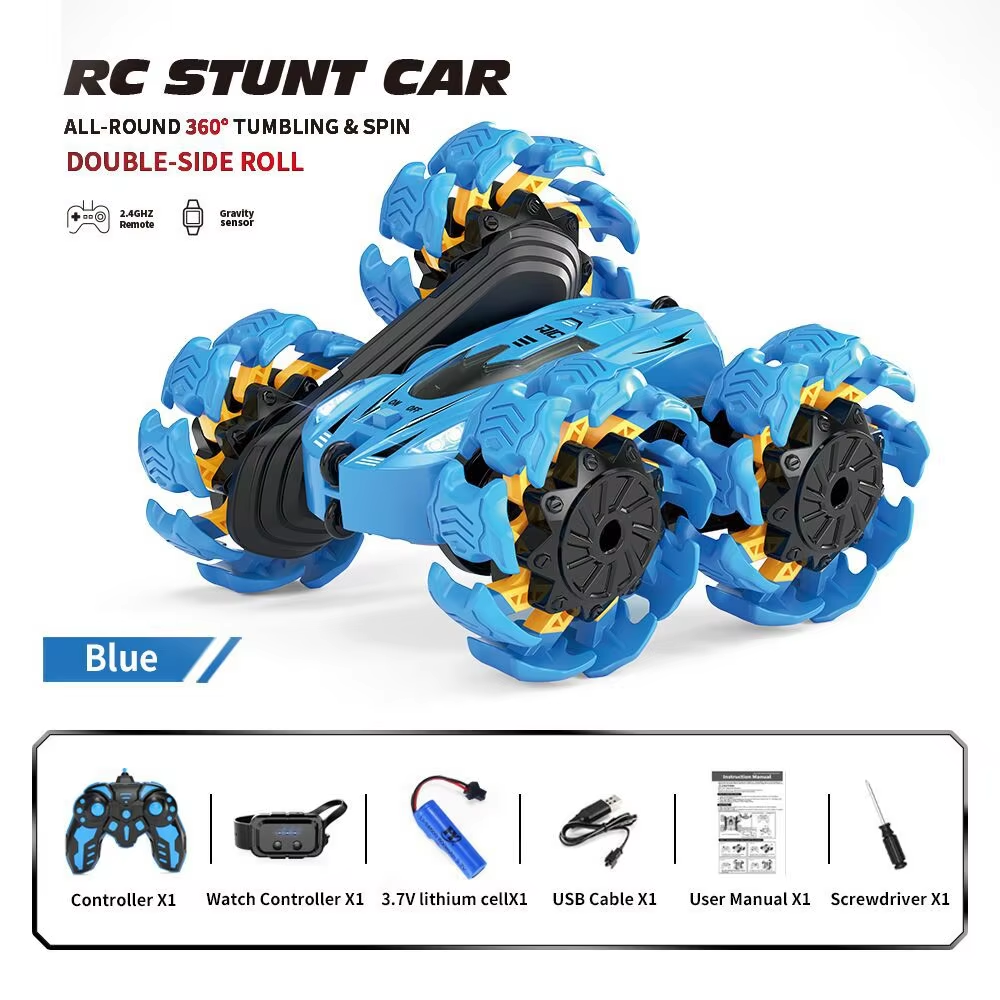 RC Stunt Car Double Side Roll (hand  remote control+gravity induction  watch)