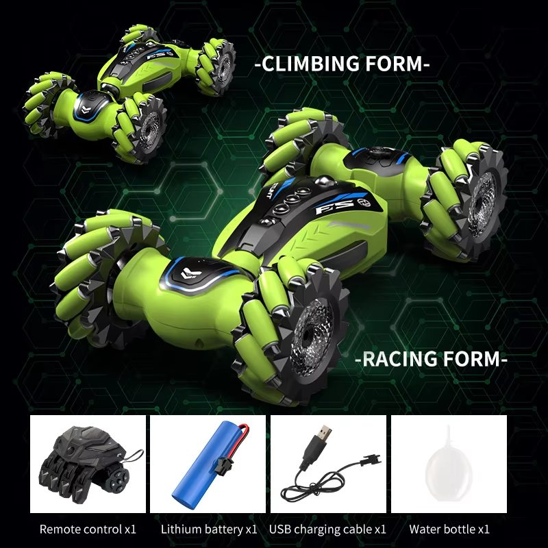 Multifunctional Racing Stunt Car Spray Function (Green/Orange/Blue) 6 + YEARS