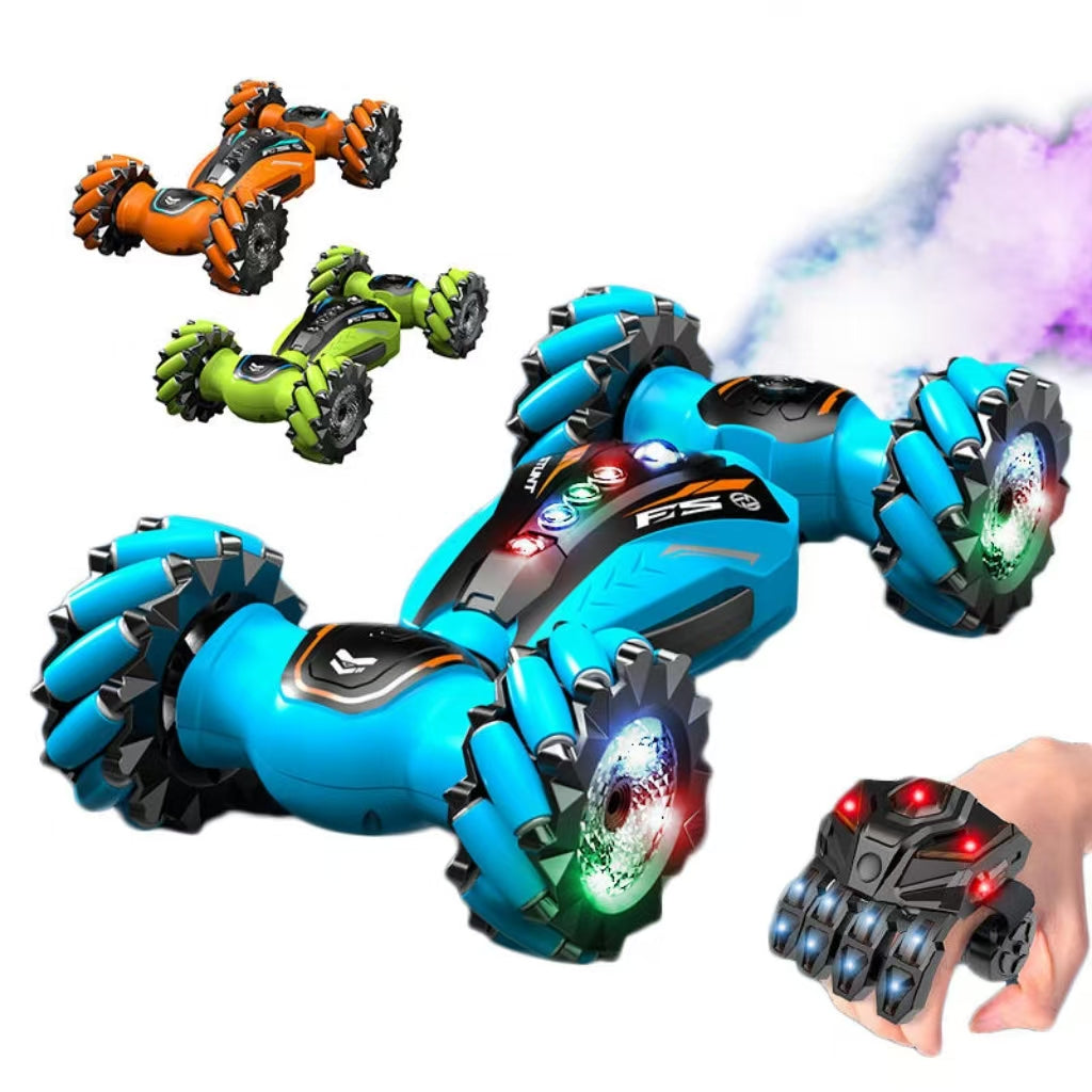 Multifunctional Racing Stunt Car Spray Function (Green/Orange/Blue) 6 + YEARS