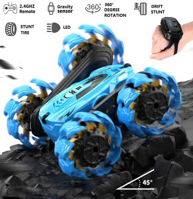 RC Stunt Car Double Side Roll (hand  remote control+gravity induction  watch)