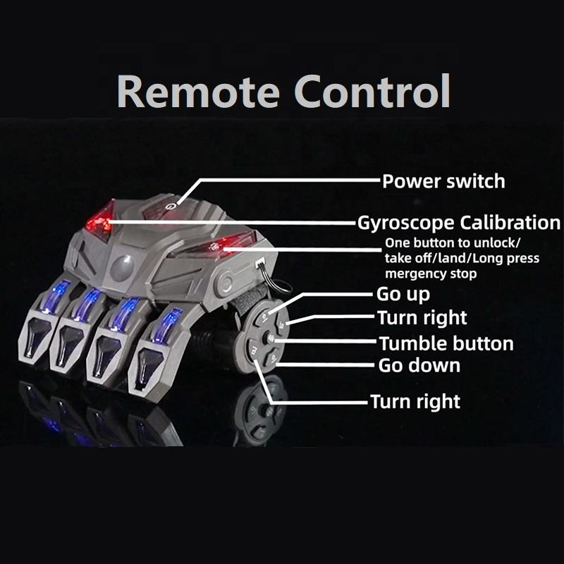 Combat Aircraft with Wrist Control Grey Colour Wrist Remote