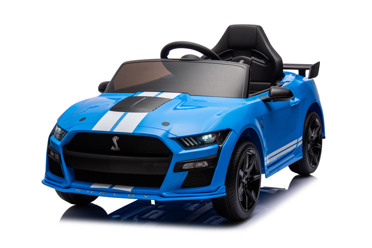 Ford Mustang Shelby GT500 Licensed Ride on Car with 2.4G Remote Control Blue