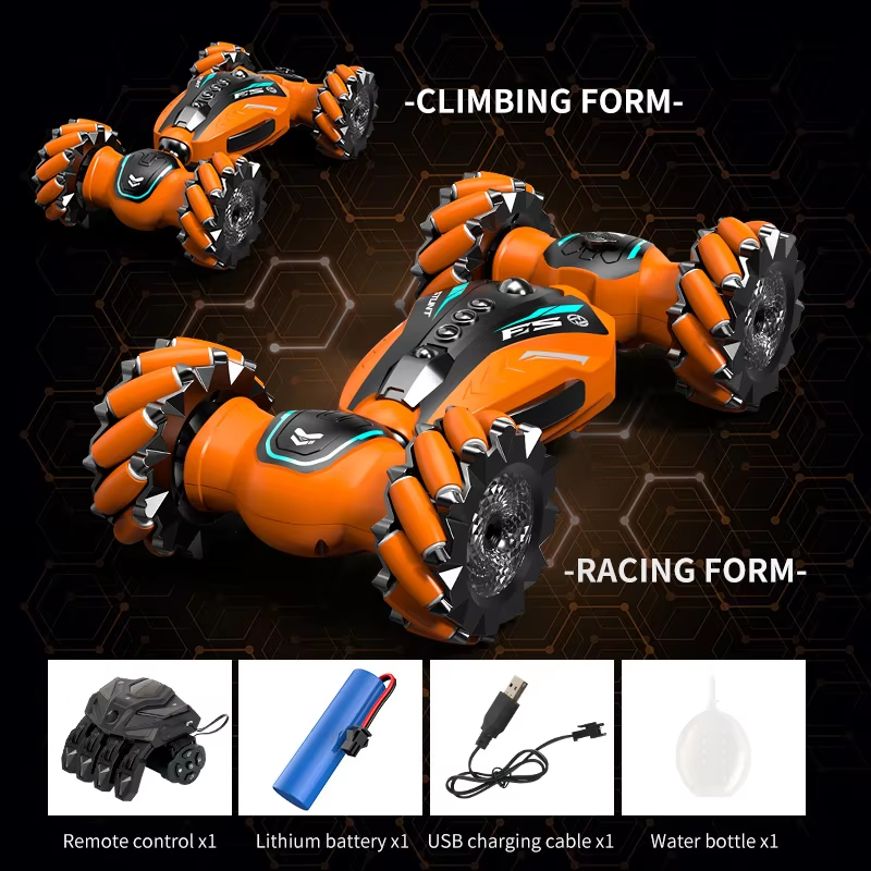 Multifunctional Racing Stunt Car Spray Function (Green/Orange/Blue) 6 + YEARS