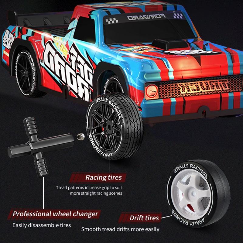 1:16  RC Drfit Stunt Car Red Orange Blue Colours