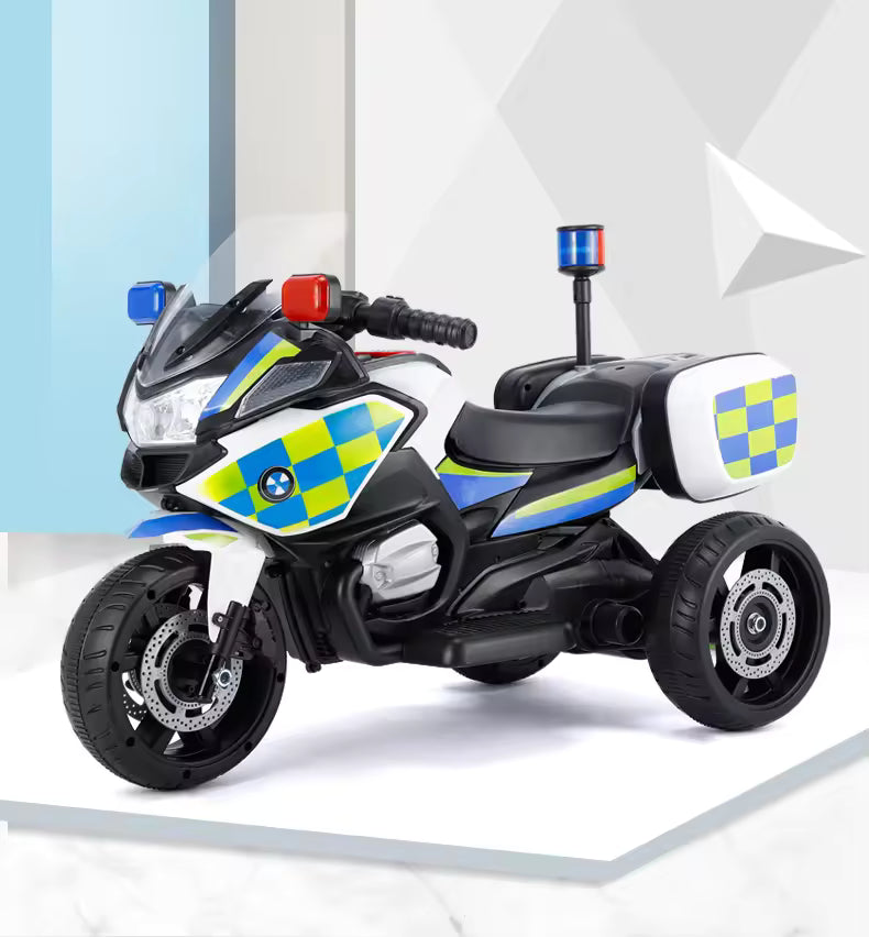 Police Three Wheel Kids Ride on Motorbike